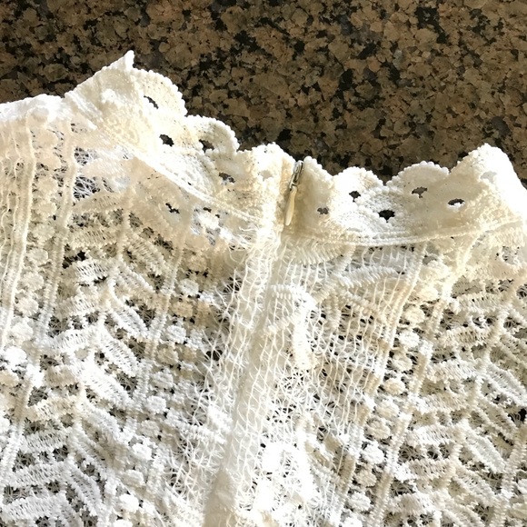 high neck guipure lace top - Picture 8 of 8
